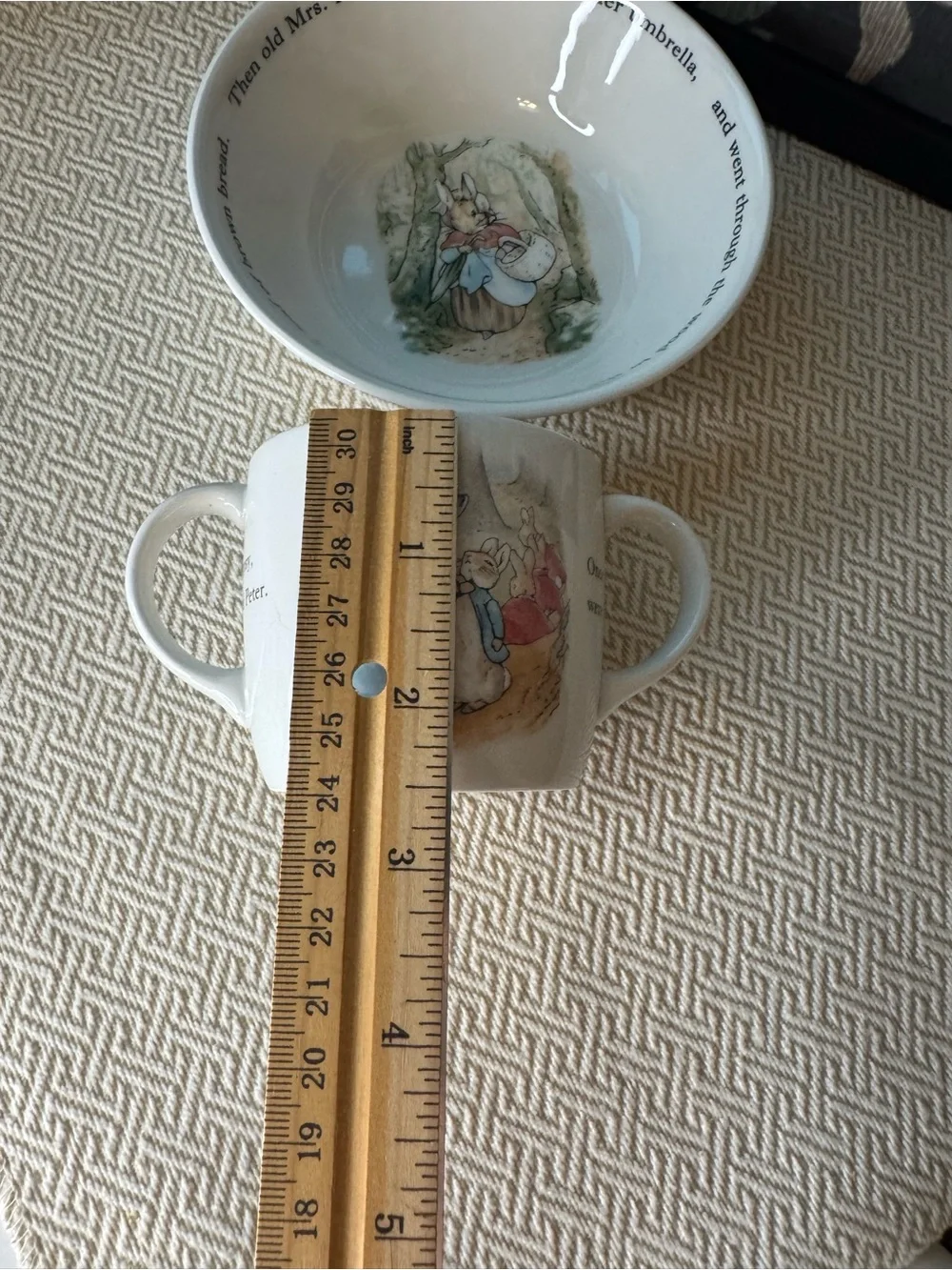 Wedgwood Peter Rabbit Tea Cup and Bowl Set in Blue and Yellow